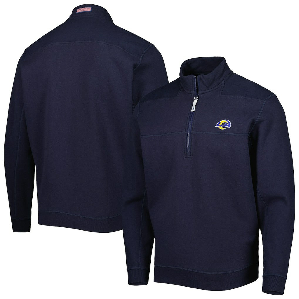 Los Angeles Rams Vineyard Vines Shep Shirt Quarter-Zip Sweatshirt - Navy - NFL