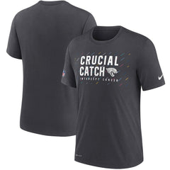 Jacksonville Jaguars NFL Crucial Catch Performance T-Shirt - Charcoal - Nike