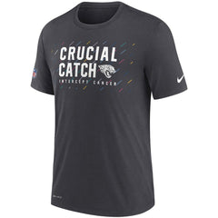 Jacksonville Jaguars NFL Crucial Catch Performance T-Shirt - Charcoal - Nike