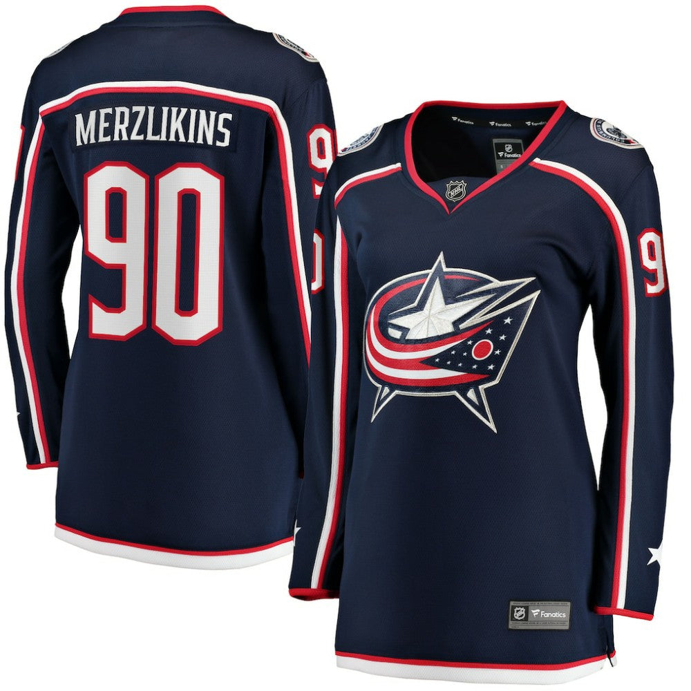 Elvis Merzlikins Columbus Blue Jackets Fanatics Women's Home Breakaway Jersey - Navy | Fanatics discount