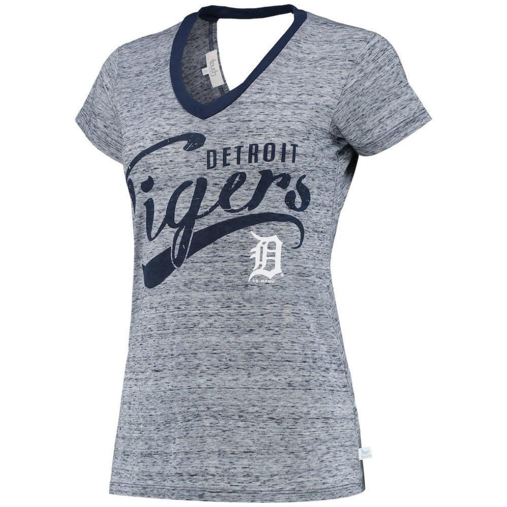 Detroit Tigers Touch Women's Hail Mary V-Neck Back Wrap T-Shirt Near Me