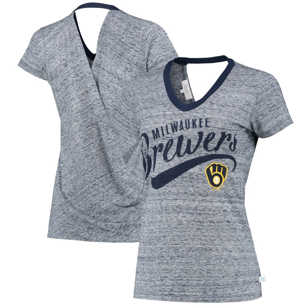 Milwaukee Brewers Touch Women's Hail Mary V-Neck Back Wrap T-Shirt for sale