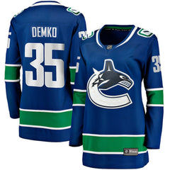 Thatcher Demko Vancouver Canucks Fanatics Women's Home Breakaway Jersey - Blue | Fanatics discount