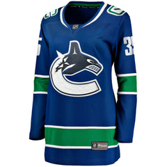 Thatcher Demko Vancouver Canucks Fanatics Women's Home Breakaway Jersey - Blue | Fanatics discount