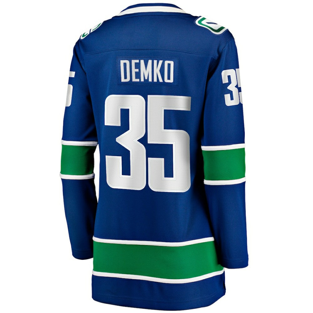 Thatcher Demko Vancouver Canucks Fanatics Women's Home Breakaway Jersey - Blue | Fanatics discount