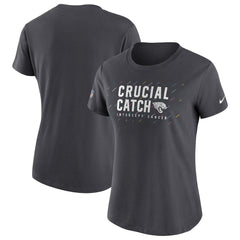 Jacksonville Jaguars Women's NFL Crucial Catch Performance T-Shirt - Anthracite - Nike