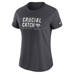 Jacksonville Jaguars Women's NFL Crucial Catch Performance T-Shirt - Anthracite - Nike