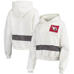 Arizona Cardinals Refried Apparel Women's Sustainable Crop Dolman Pullover Hoodie - White - NFL