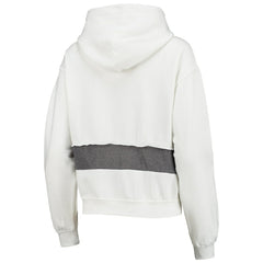 Carolina Panthers Refried Apparel Women's Sustainable Crop Dolman Pullover Hoodie - White - NFL