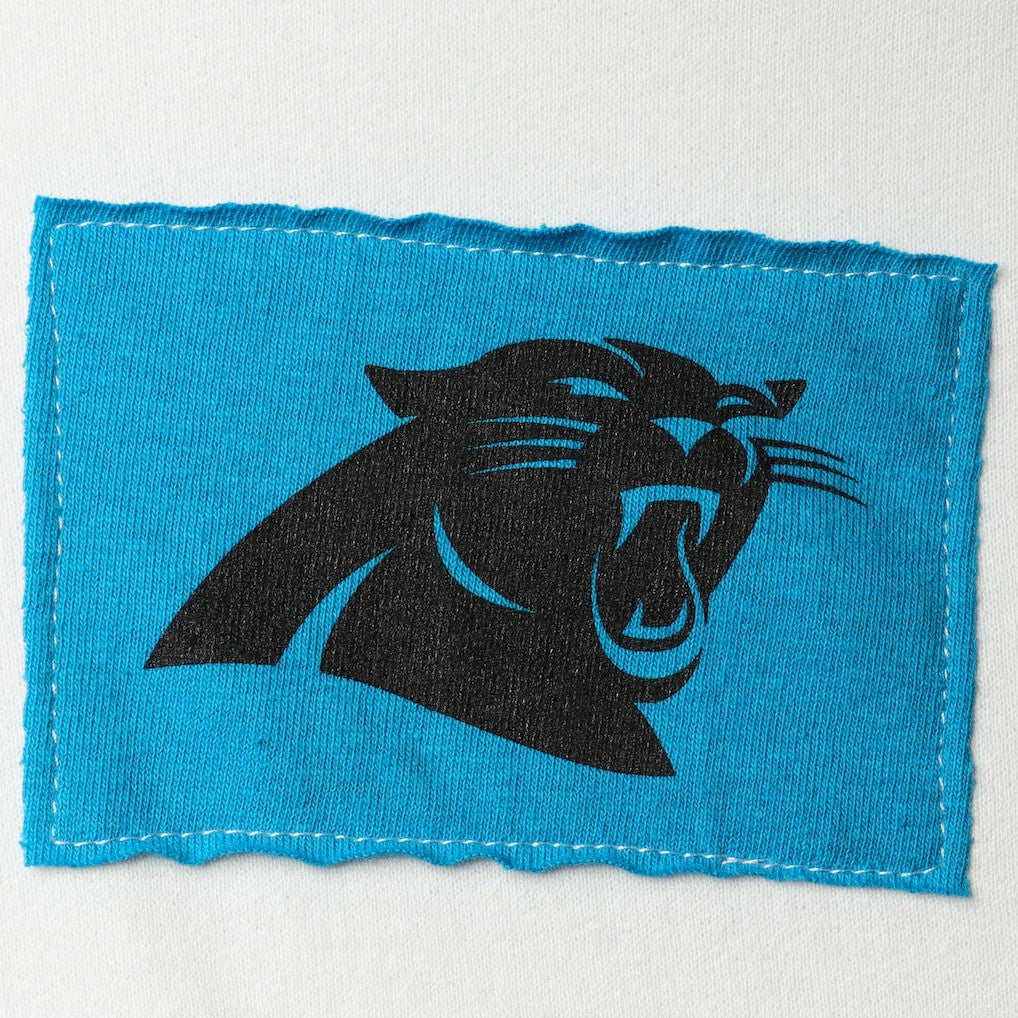 Carolina Panthers Refried Apparel Women's Sustainable Crop Dolman Pullover Hoodie - White - NFL