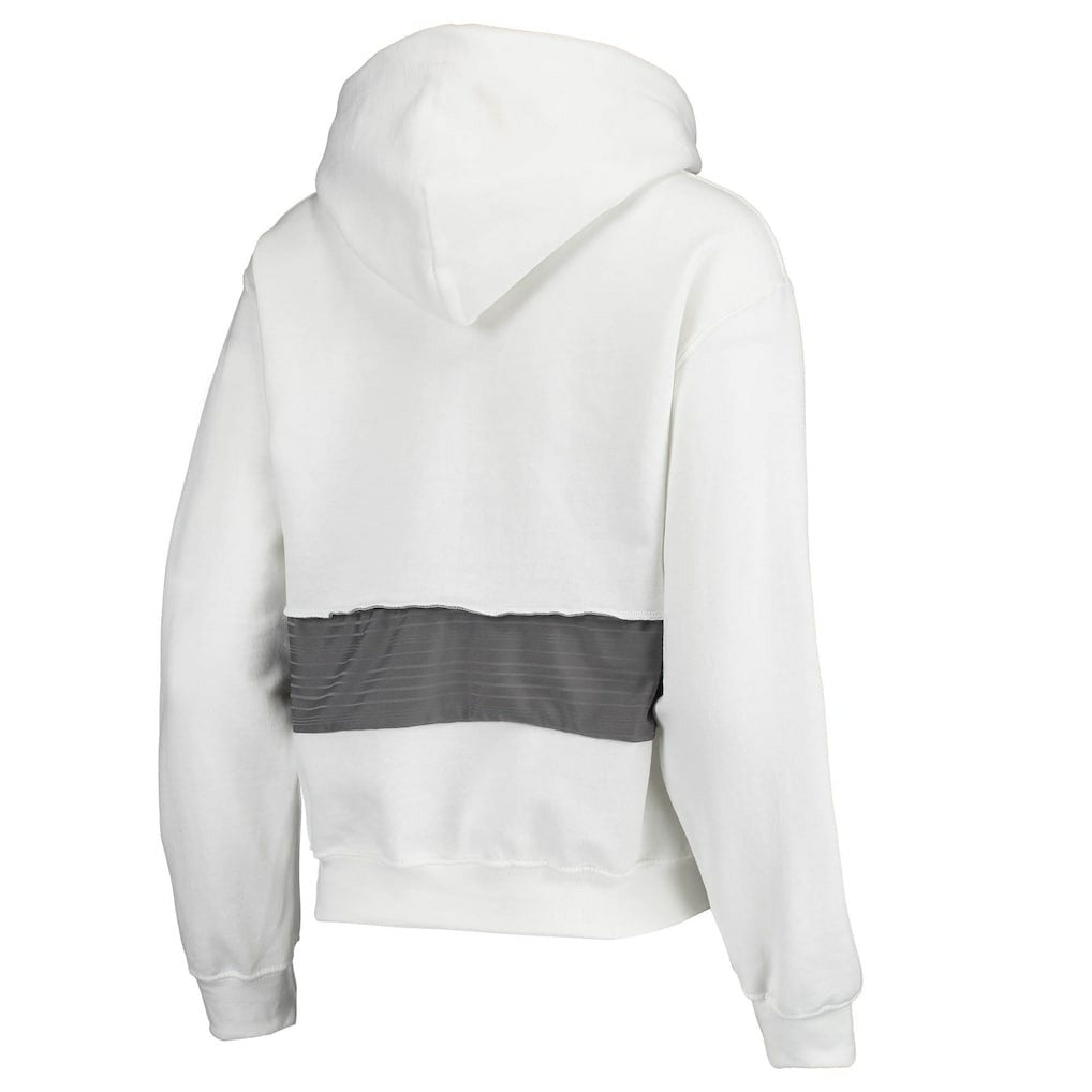 Los Angeles Rams Refried Apparel Women's Sustainable Crop Dolman Pullover Hoodie - White - NFL