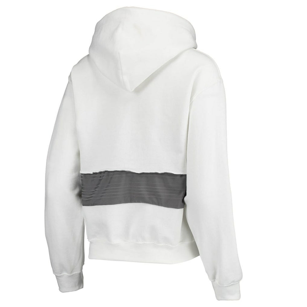 Los Angeles Rams Refried Apparel Women's Sustainable Crop Dolman Pullover Hoodie - White - NFL