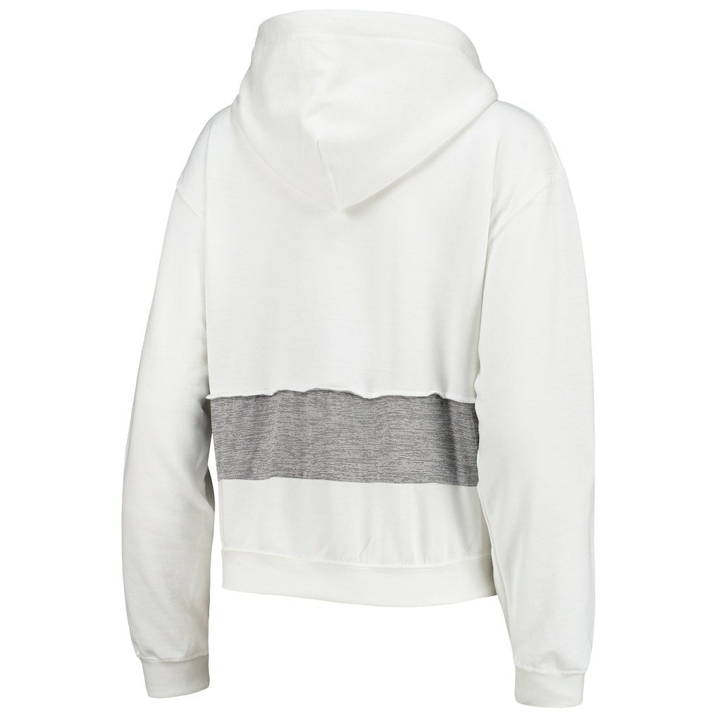 Miami Dolphins Refried Apparel Women's Sustainable Crop Dolman Pullover Hoodie - White - NFL