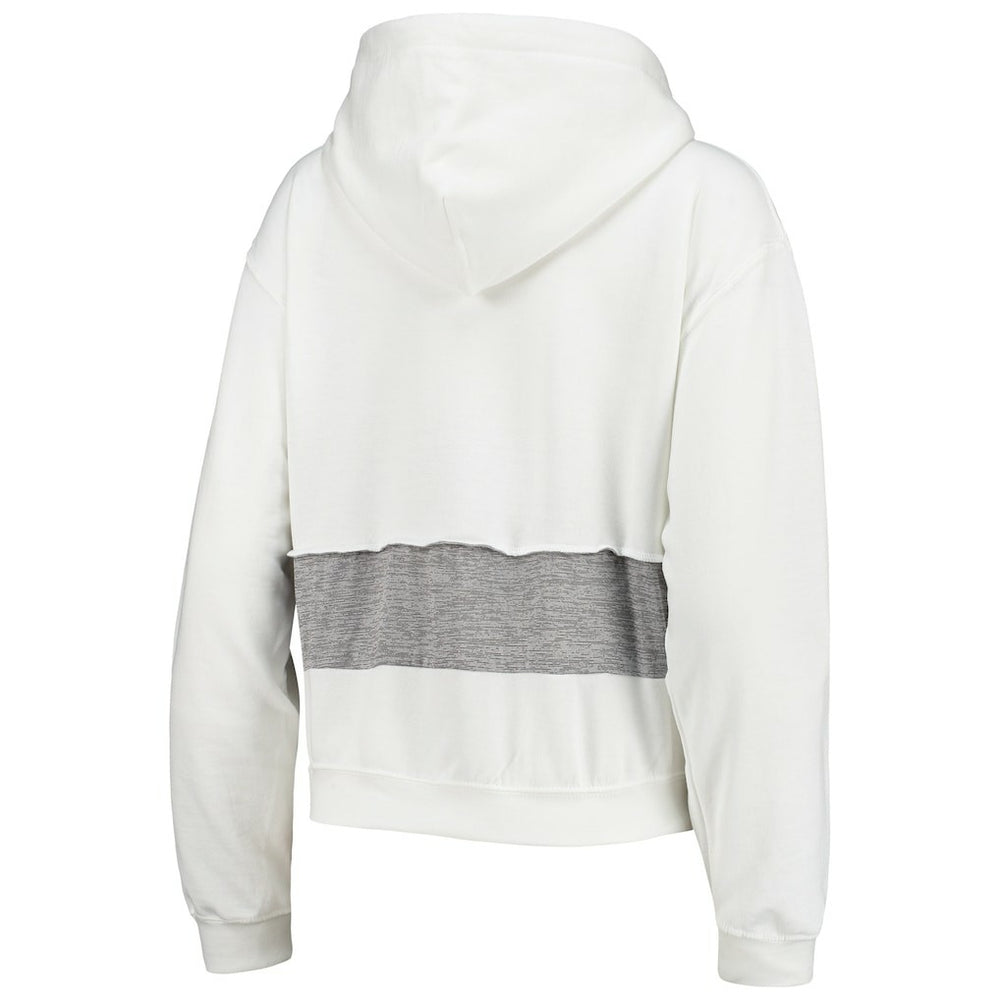 Miami Dolphins Refried Apparel Women's Sustainable Crop Dolman Pullover Hoodie - White - NFL