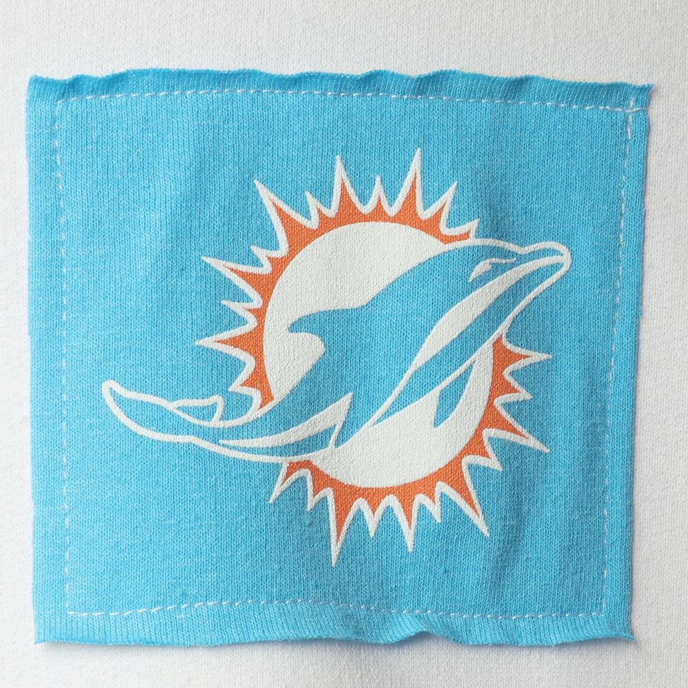 Miami Dolphins Refried Apparel Women's Sustainable Crop Dolman Pullover Hoodie - White - NFL