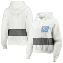Tennessee Titans Refried Apparel Women's Sustainable Crop Dolman Pullover Hoodie - White - NFL