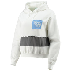 Tennessee Titans Refried Apparel Women's Sustainable Crop Dolman Pullover Hoodie - White - NFL
