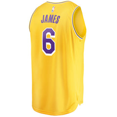 Fanatics LeBron James Los Angeles Lakers #6 Fast Break Replica Player Jersey Gold Icon Edition