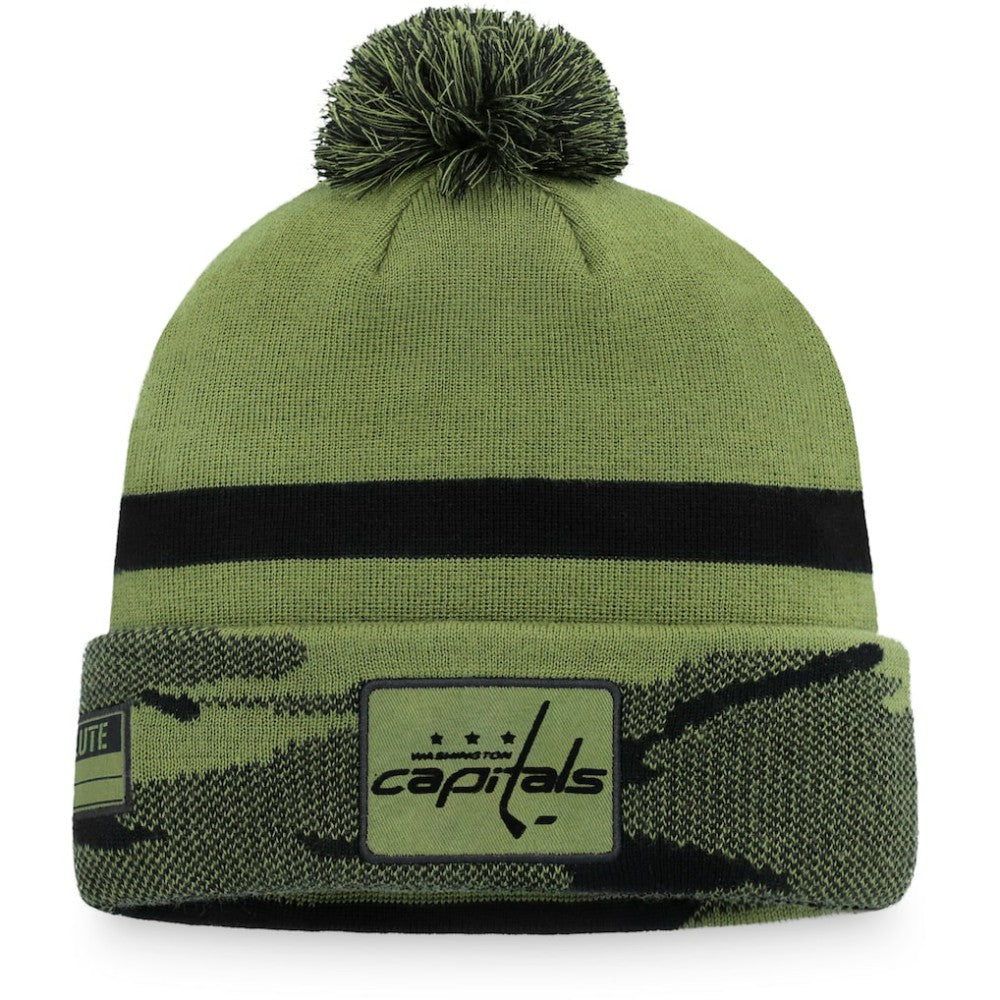 Washington Capitals Fanatics Military Appreciation Cuffed Knit Hat with Pom - Camo | Fanatics sale