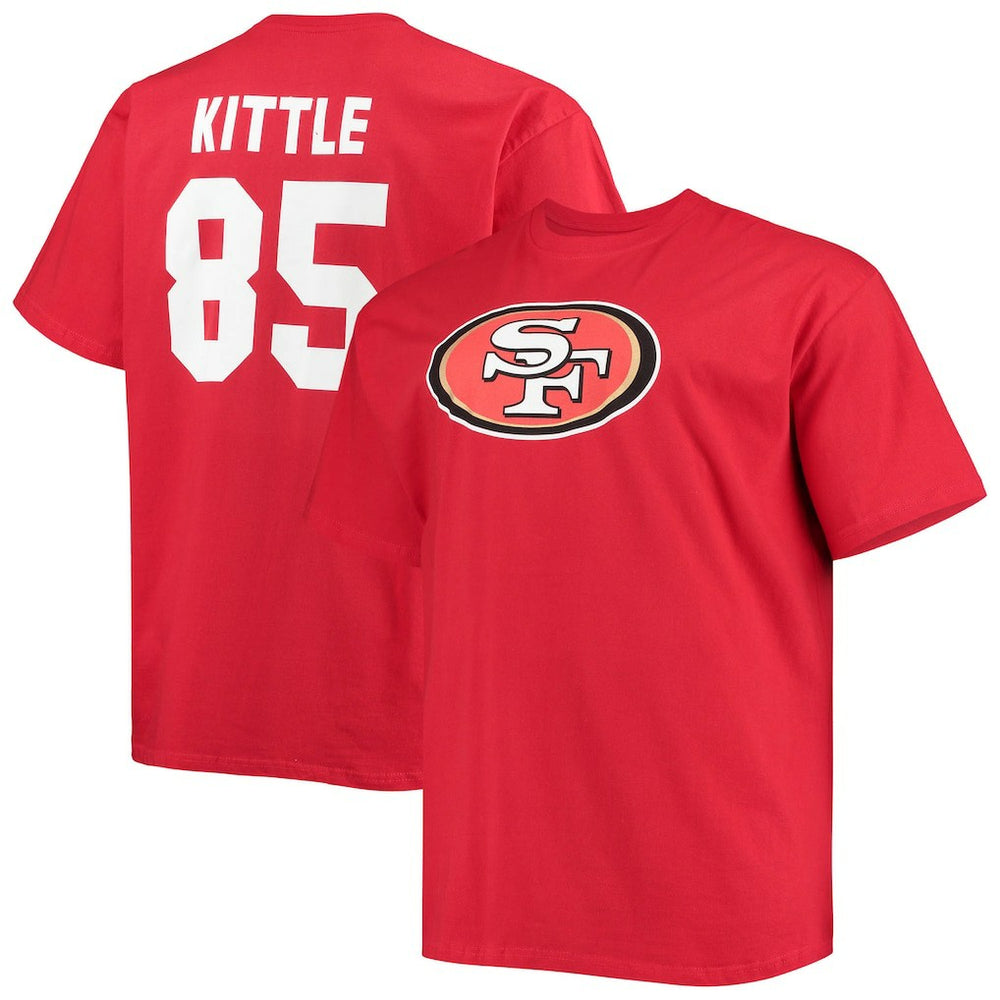 George Kittle San Francisco 49ers Big & Tall Player Name & Number T-Shirt - Scarlet - Fanatics