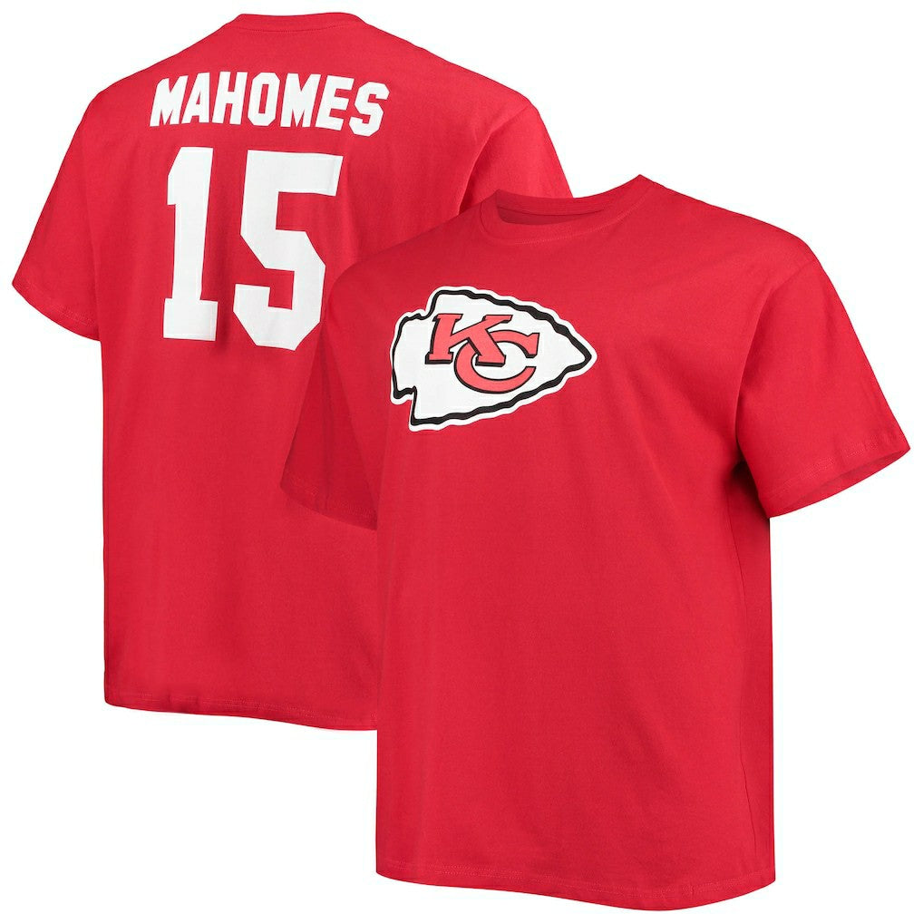 Patrick Mahomes Kansas City Chiefs Big & Tall Player Name & Number T-Shirt - Red - Fanatics