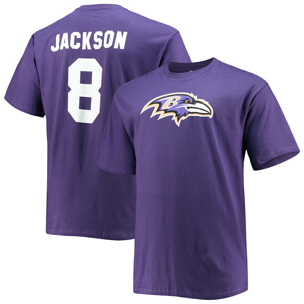 Lamar Jackson Baltimore Ravens Big & Tall Player Name & Number T-Shirt - Purple - Fanatics