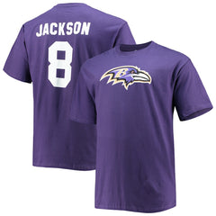 Lamar Jackson Baltimore Ravens Big & Tall Player Name & Number T-Shirt - Purple - Fanatics