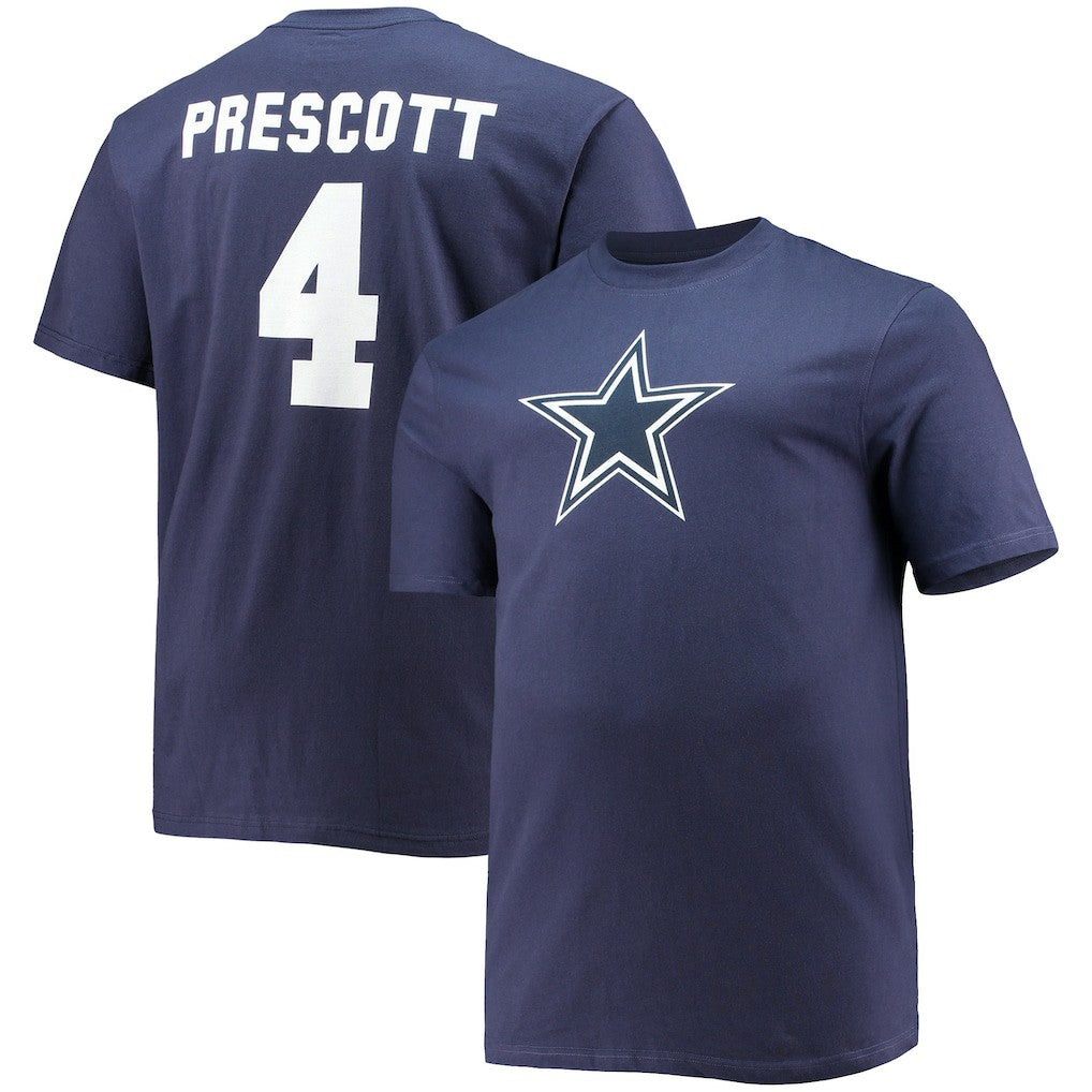 Dak Prescott Dallas Cowboys Big & Tall Player Name & Number T-Shirt - Navy - Fanatics