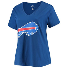 Josh Allen Buffalo Bills Women's Plus Size Name & Number V-Neck T-Shirt - Royal - Fanatics