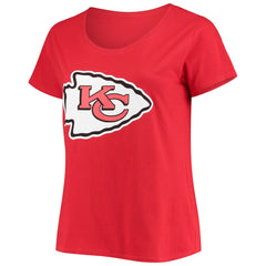 Travis Kelce Kansas City Chiefs Women's Plus Size Fair Catch Name & Number Scoop Neck T-Shirt - Red - NFL