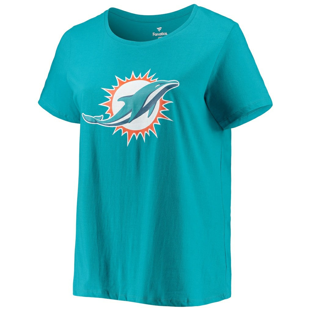 Tua Tagovailoa Miami Dolphins Women's Plus Size Fair Catch Name & Number Scoop Neck T-Shirt - Aqua - NFL