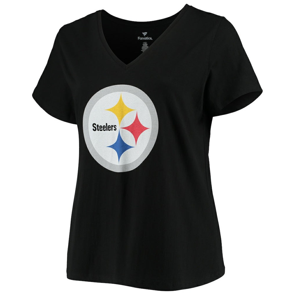 T.J. Watt Pittsburgh Steelers Women's Plus Size Name & Number V-Neck T-Shirt - Black - Fanatics
