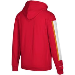 Tampa Bay Buccaneers Three Stripe Pullover Hoodie - Red - Mitchell & Ness