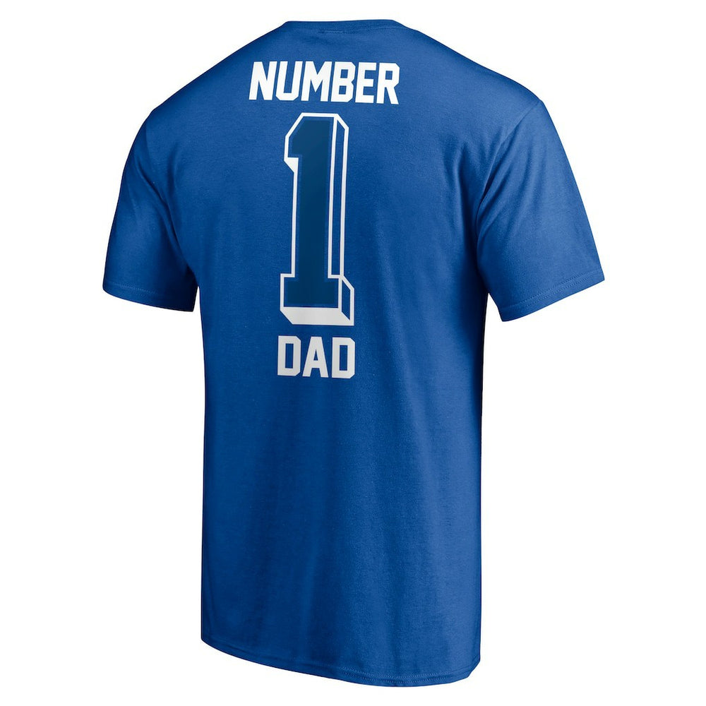Indianapolis Colts #1 Dad T-Shirt - Royal - Fanatics