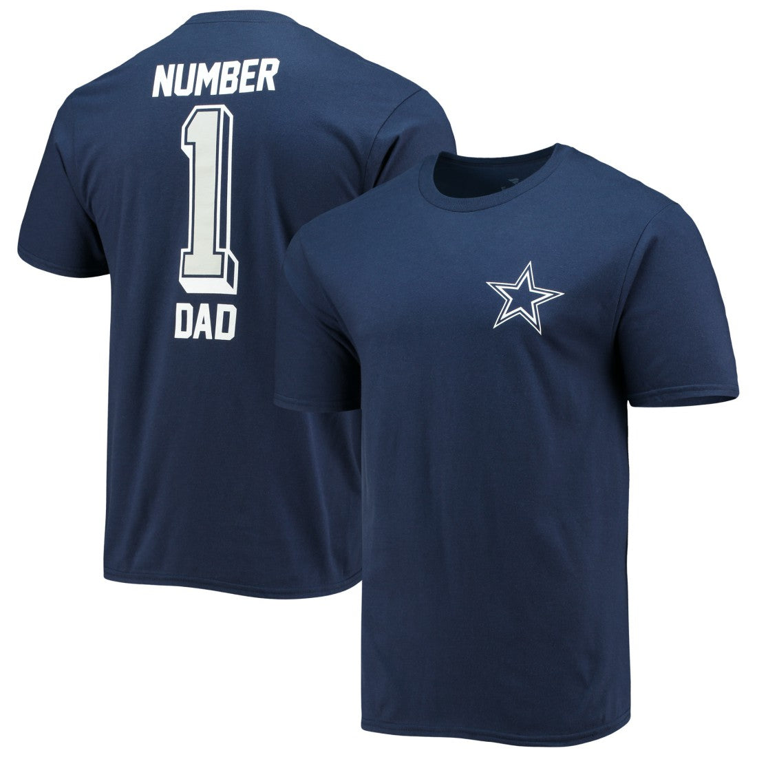 Dallas Cowboys #1 Dad T-Shirt - Navy - Fanatics
