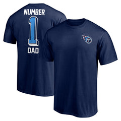 Tennessee Titans #1 Dad T-Shirt - Navy - Fanatics