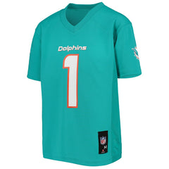 Tua Tagovailoa Miami Dolphins Youth Replica Player Jersey - Aqua - NFL