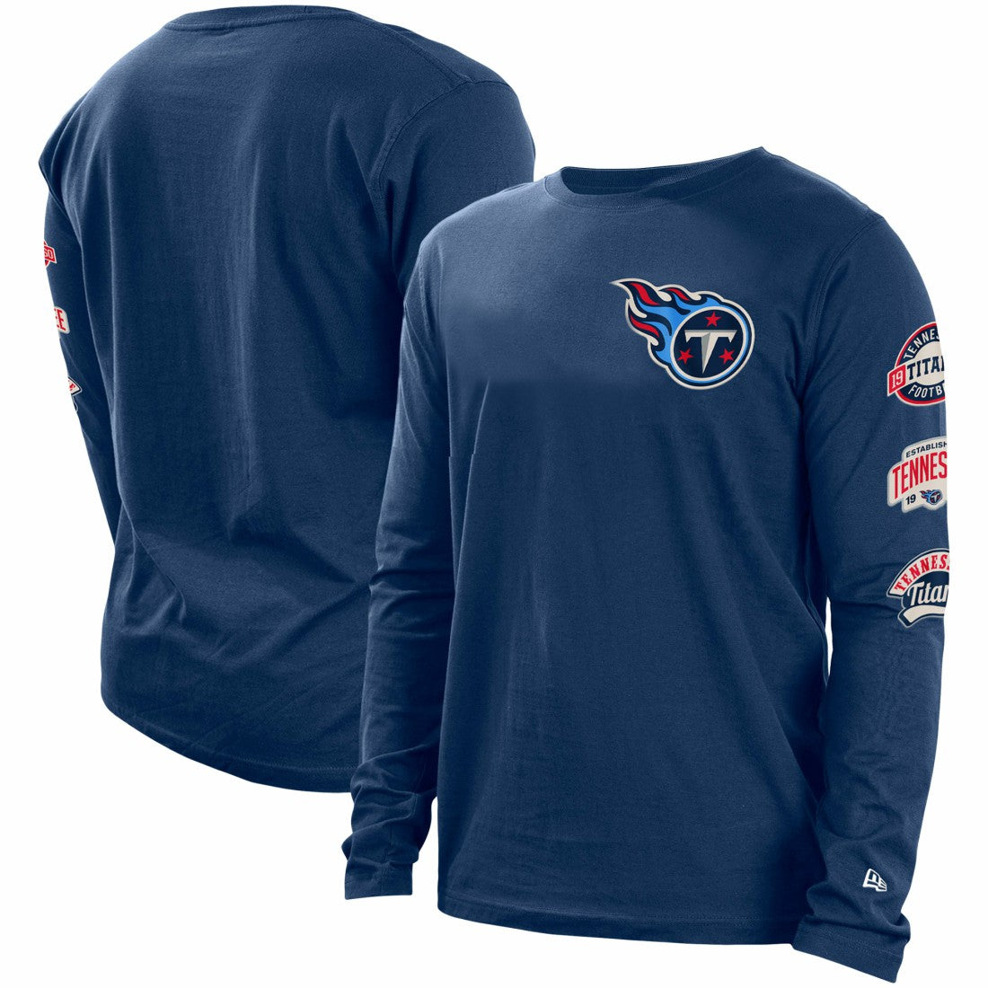 Tennessee Titans New Era Hype 2-Hit Long Sleeve T-Shirt - Navy - NFL