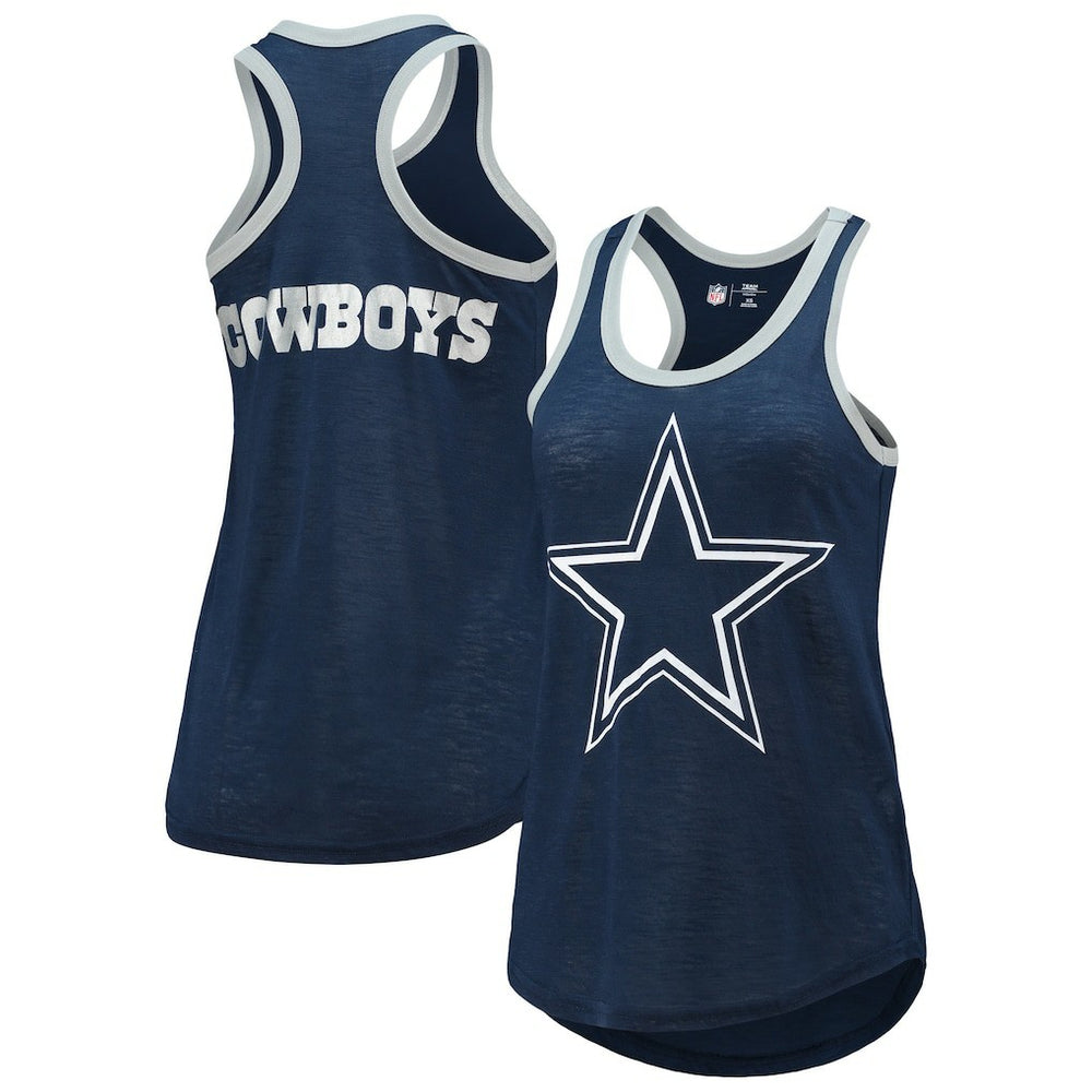 Dallas Cowboys G-III 4Her by Carl Banks Women's Tater Burnout Tank Top - Navy - NFL