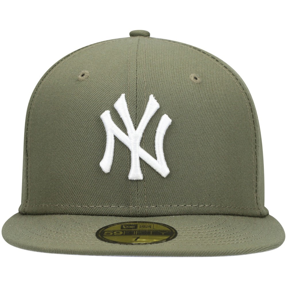 New York Yankees New Era White Logo 59FIFTY Fitted Hat Outlet