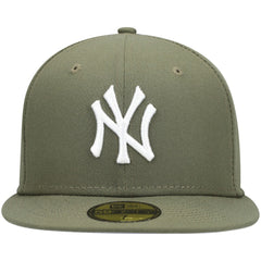 New York Yankees New Era White Logo 59FIFTY Fitted Hat Outlet