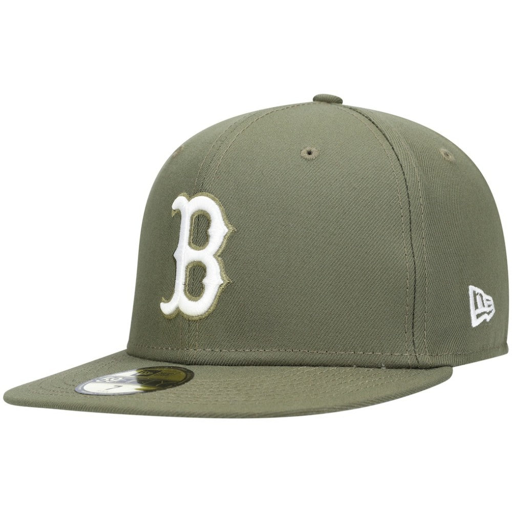 Boston Red Sox New Era White Logo 59FIFTY Fitted Hat Outlet