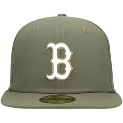 Boston Red Sox New Era White Logo 59FIFTY Fitted Hat Outlet