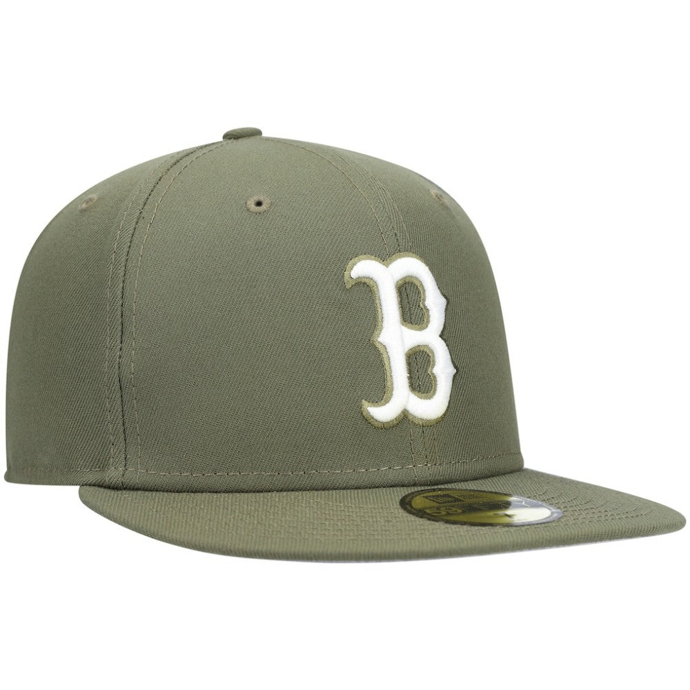 Boston Red Sox New Era White Logo 59FIFTY Fitted Hat Outlet