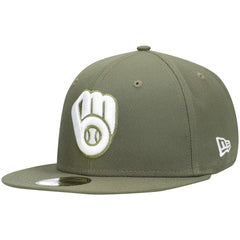 Milwaukee Brewers New Era White Logo 59FIFTY Fitted Hat Outlet