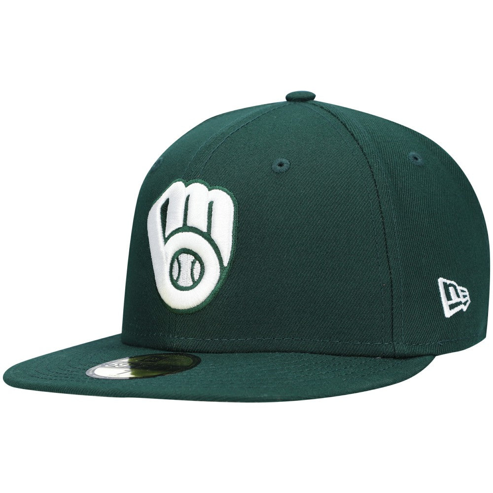 Milwaukee Brewers New Era White Logo 59FIFTY Fitted Hat Near Me