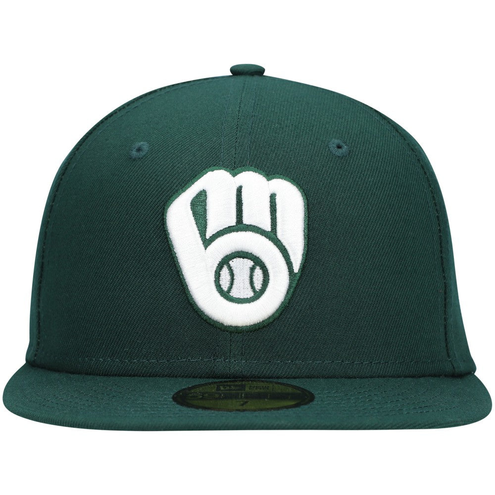 Milwaukee Brewers New Era White Logo 59FIFTY Fitted Hat Near Me