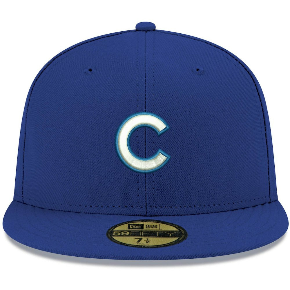 Chicago Cubs New Era White Logo 59FIFTY Fitted Hat Outlet