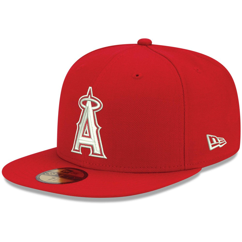 Los Angeles Angels New Era White Logo 59FIFTY Fitted Hat Near Me