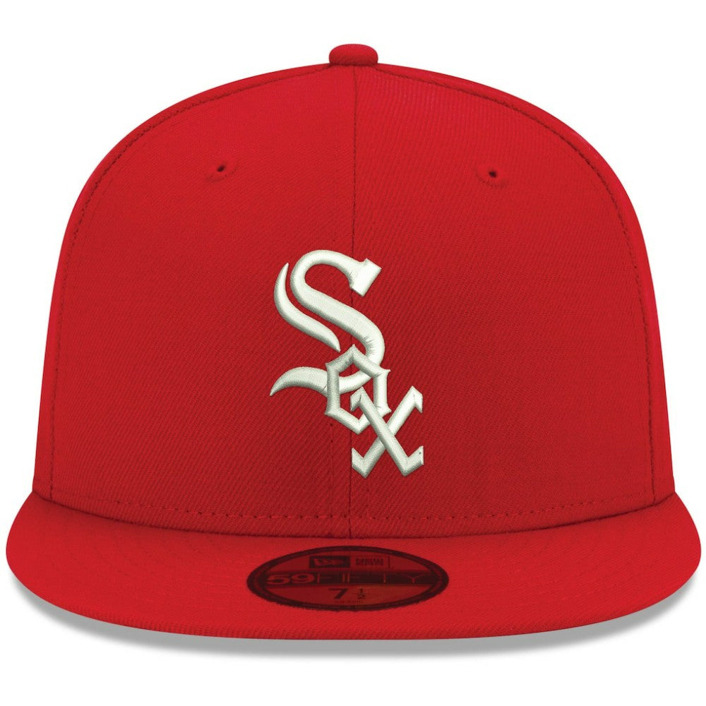 Chicago White Sox New Era White Logo 59FIFTY Fitted Hat Outlet
